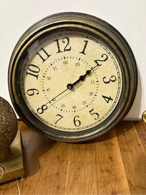 Brass tone decor Bundle - clock, orb light, octahedron